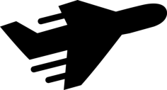 Delivery Plane Silhouette Travelling Laser Cut Svg File, Free Vectors File